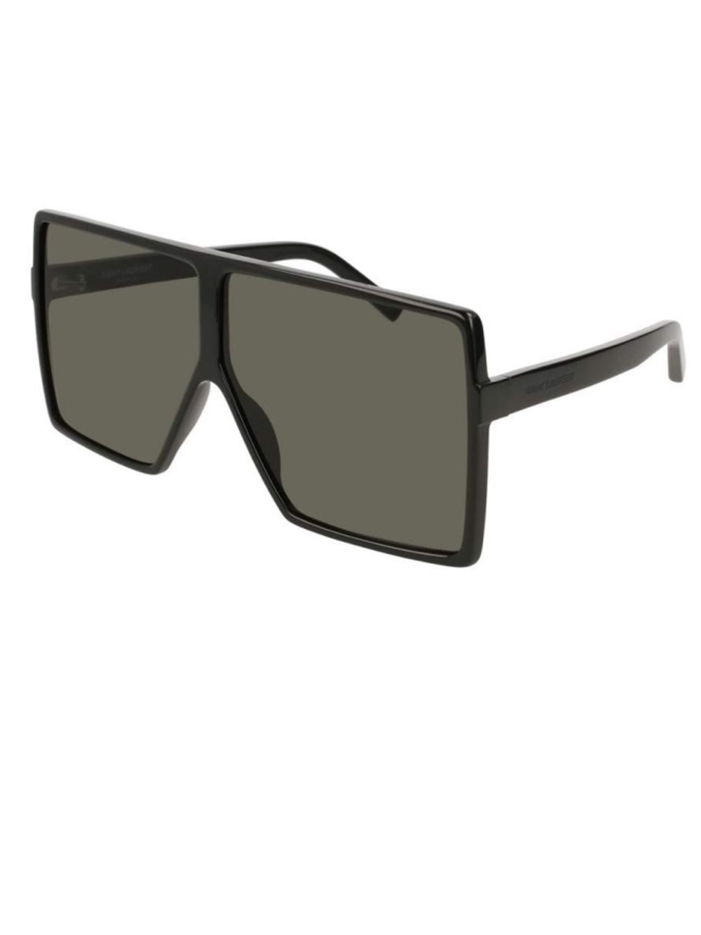 Saint Laurent Betty SL 183 Oversized Acetate Shield Sunglasses Black